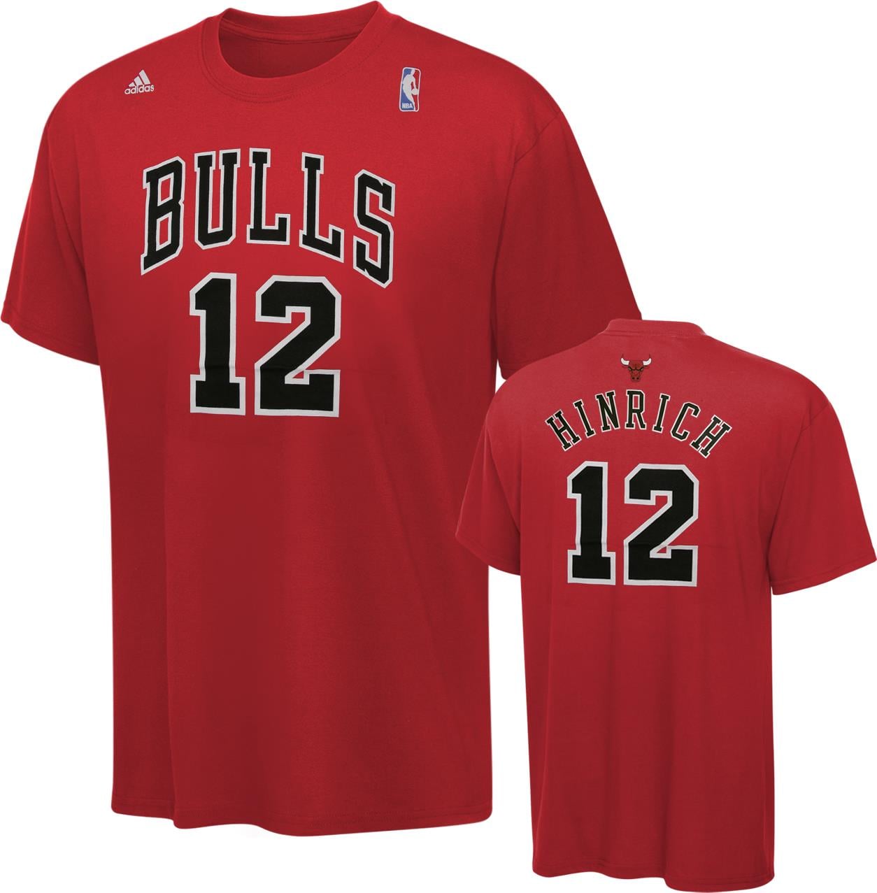 adidas Kirk Hinrich Chicago Bulls Name and Number T-Shirt - Red