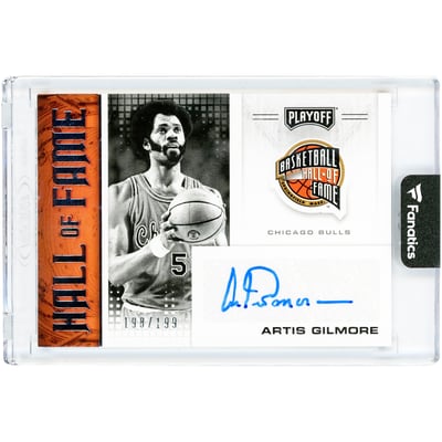 Artis Gilmore Chicago Bulls Autographed 2020-21 Panini Chronicles Playoff Basketball Hall Of Fame #HOF-ART #198/199 Card