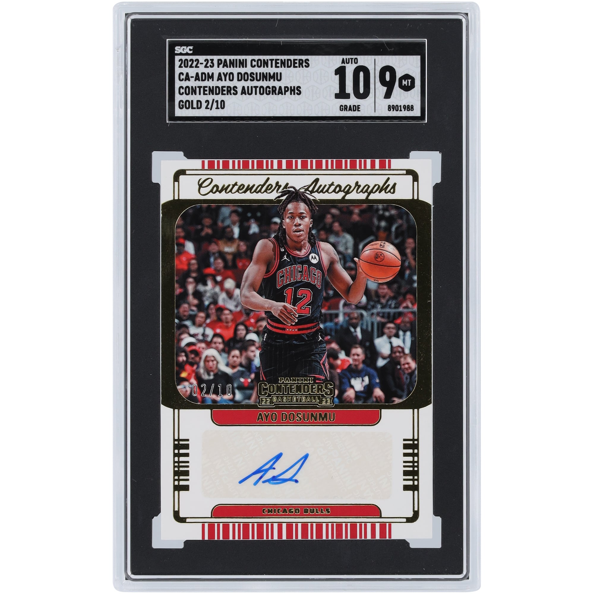 Ayo Dosunmu Chicago Bulls Autographed 2022-23 Panini Contenders 