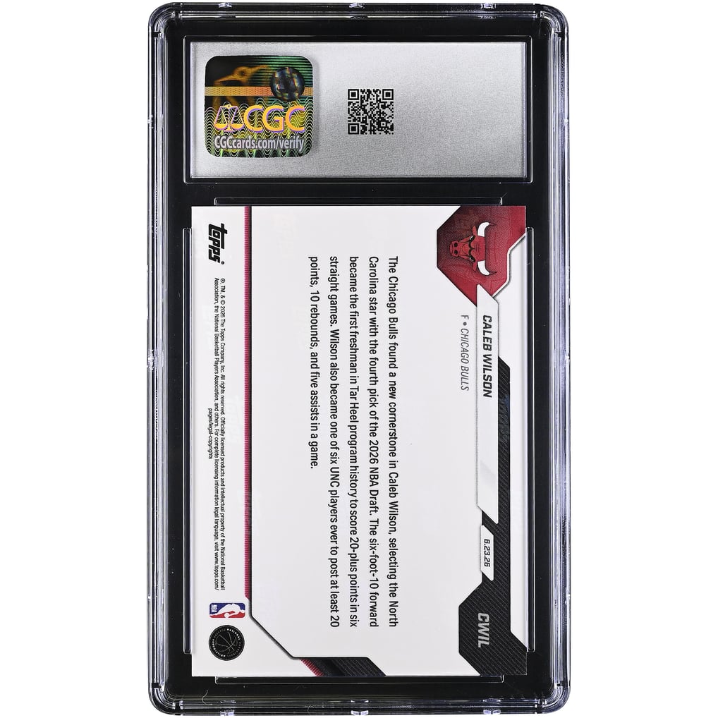 Caleb Wilson Chicago Bulls 2025-26 Topps Now Bulls 4th Overall 2026 NBA ...