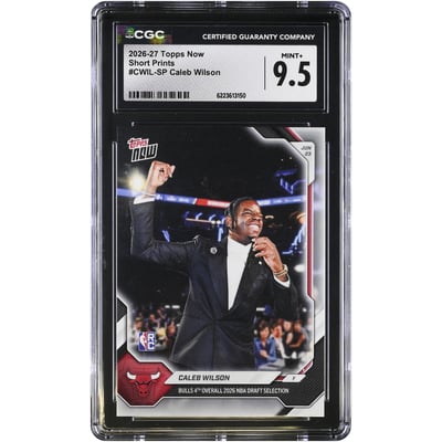 Caleb Wilson Chicago Bulls 2026-27 Topps Now Short Prints #CWIL-SP CGC Authenticated MINT+ 9.5 Rookie Card