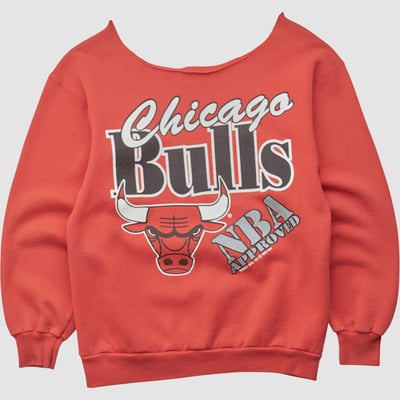 Chicago Bulls 1990 Pullover Sweatshirt - Red - XXS by Fanatics Real Vintage