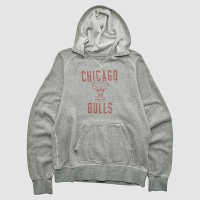Chicago Bulls Adidas 2010s Hooded Pullover Sweatshirt - Heather Gray - S by Fanatics Real Vintage