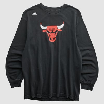 Chicago Bulls Adidas 2010s Long Sleeve T-shirt - Black - M by Fanatics Real Vintage
