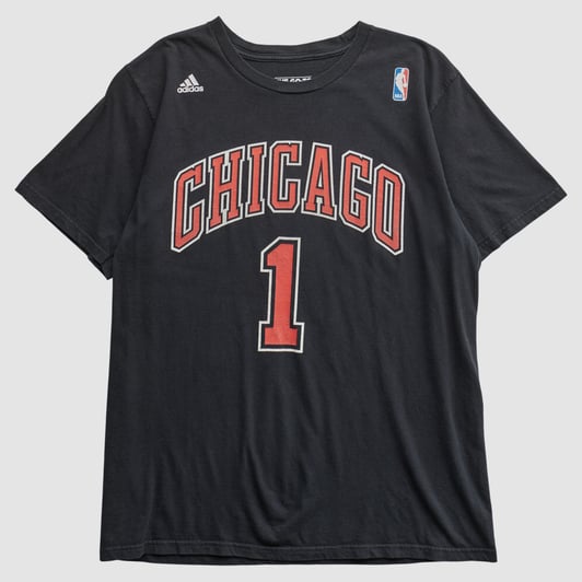 Chicago Bulls Adidas 2010s T-shirt - Black - M by Fanatics Real Vintage