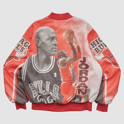 Chicago Bulls Chalk Line 90s Full Button Jacket - Red - M by Fanatics Real Vintage