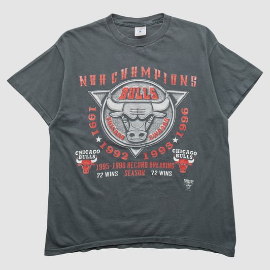 Chicago Bulls Delta 1996 T-shirt - Charcoal - M by Fanatics Real Vintage
