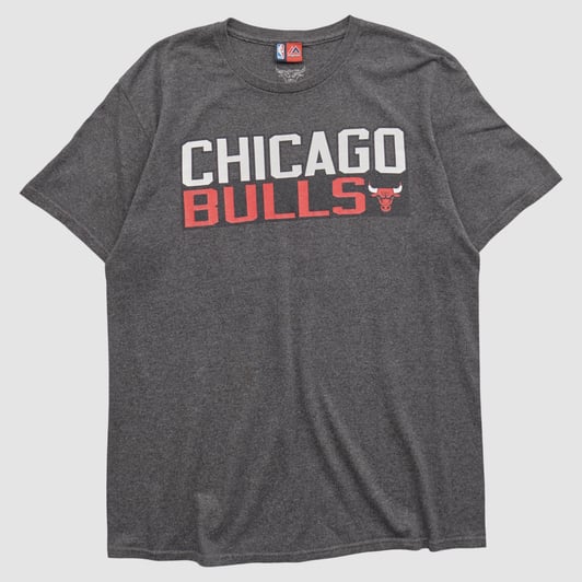 Chicago Bulls Majestic 2000s T-shirt - Dark Heather Gray - M by Fanatics Real Vintage