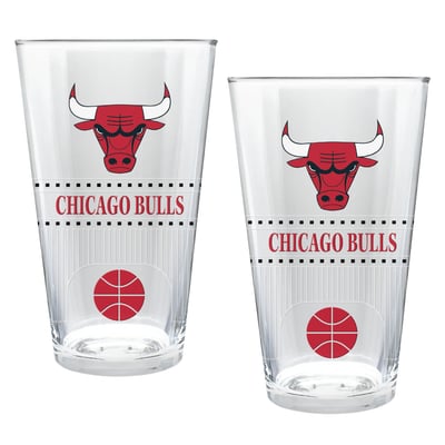 Chicago Bulls Two-Piece 16oz. Stadium Pint Glass Set