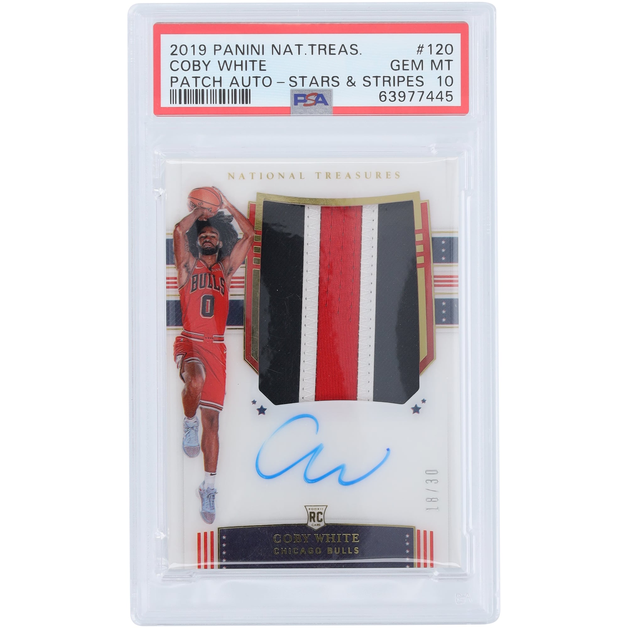 Coby White Chicago Bulls Autographed 2019-20 Panini National 