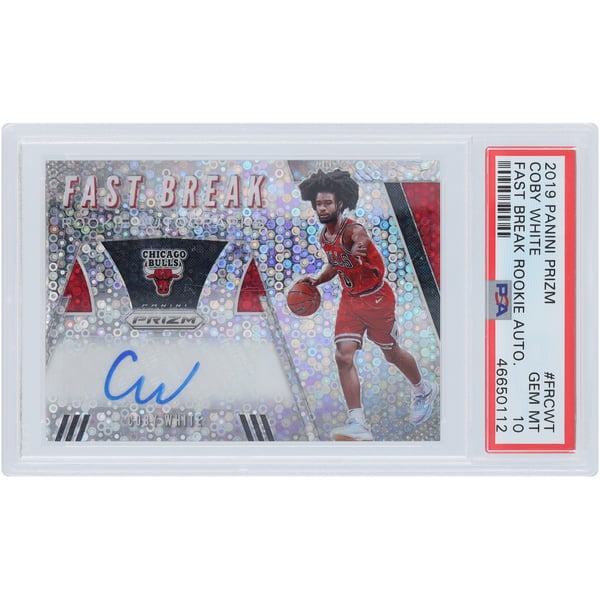 Coby White Chicago Bulls Autographed 2019-20 Panini Prizm Fast 