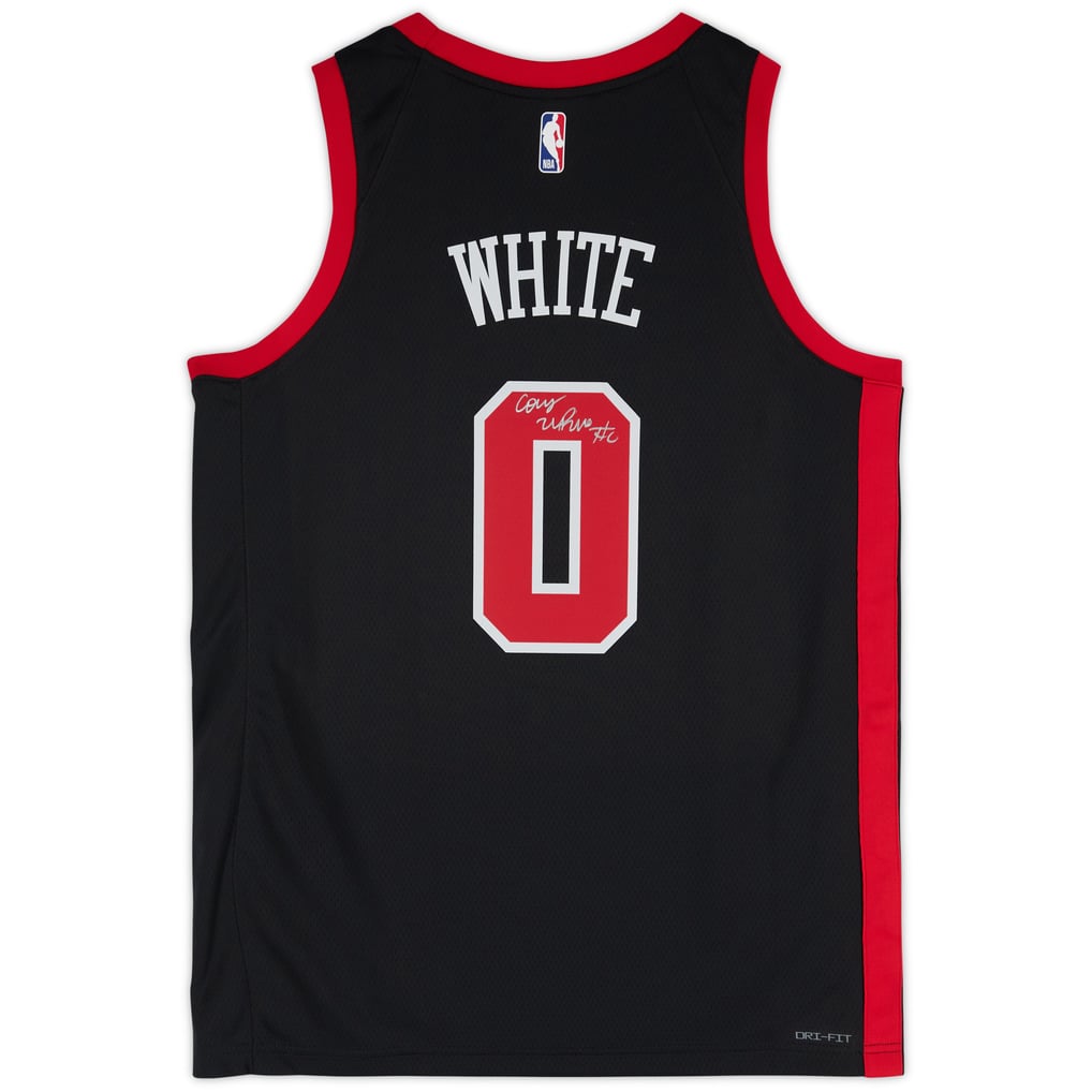 Coby White Chicago Bulls Autographed Fanatics Authentic Black Nike 