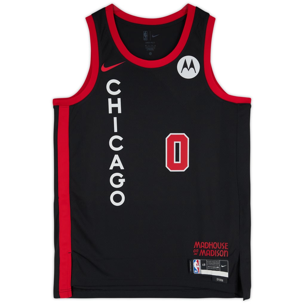 Coby White Chicago Bulls Autographed Fanatics Authentic Black Nike 