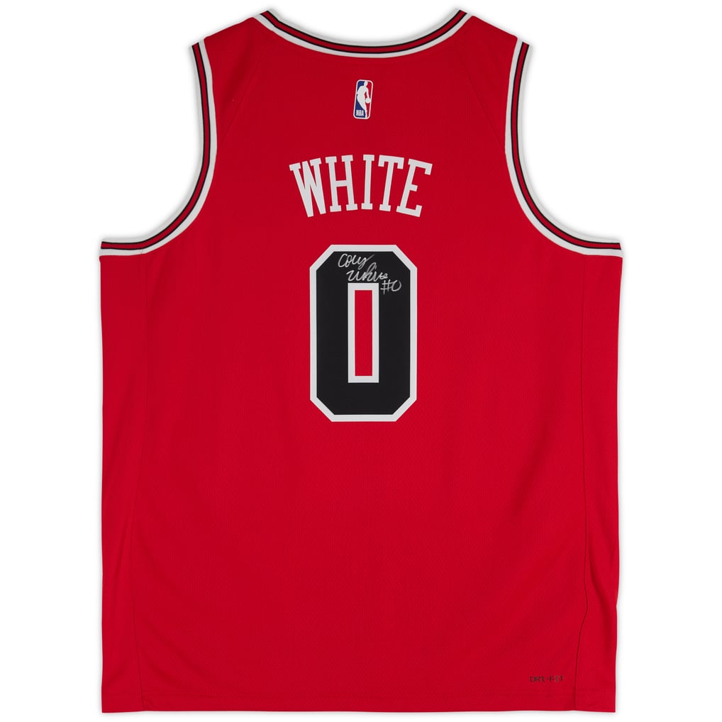 Coby White Chicago Bulls Autographed Fanatics Authentic Red Nike 