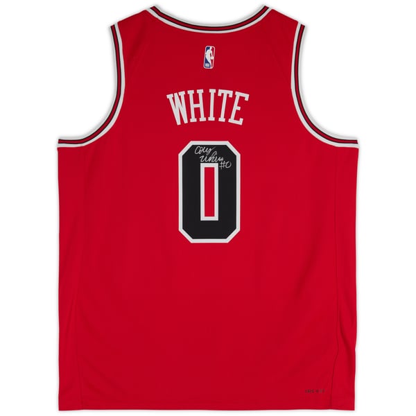 Coby White Chicago Bulls Autographed Fanatics Authentic Red Nike 