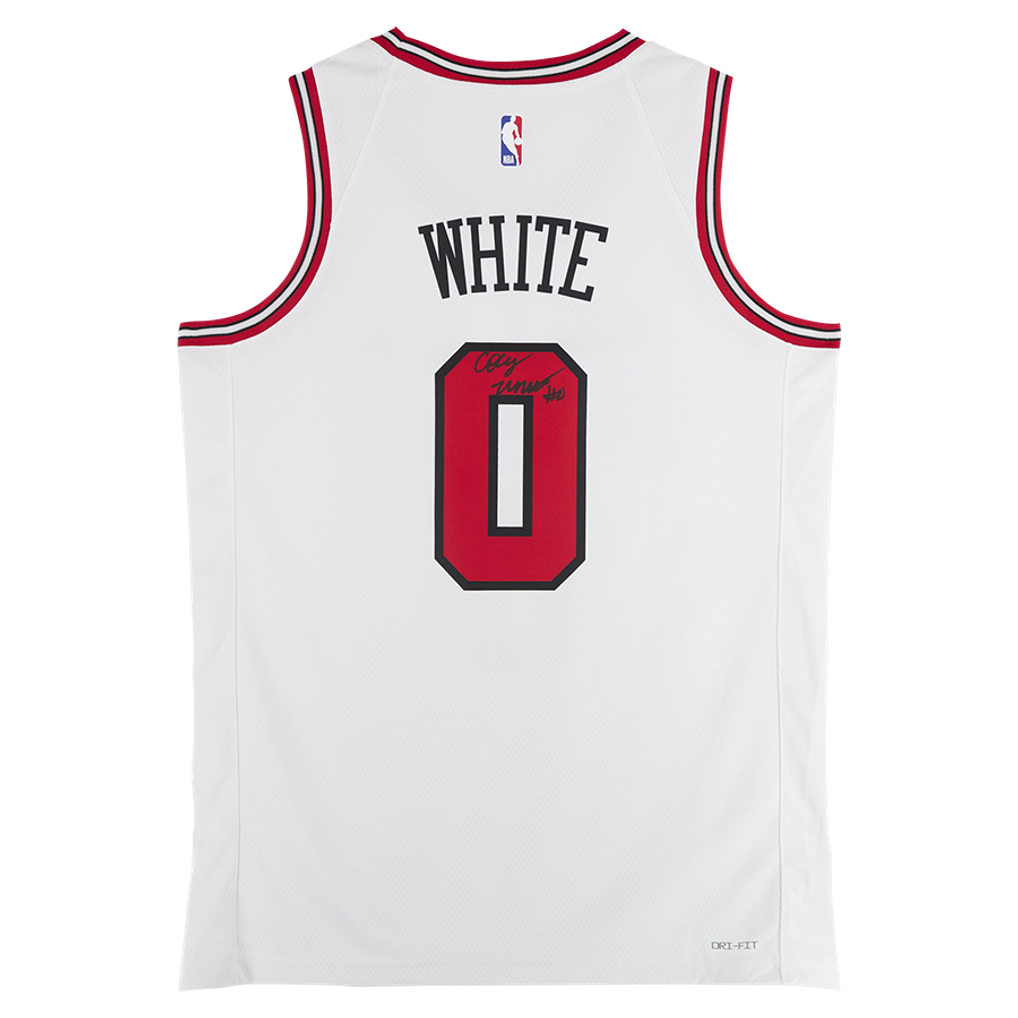Coby White Chicago Bulls Autographed Fanatics Authentic White Nike 