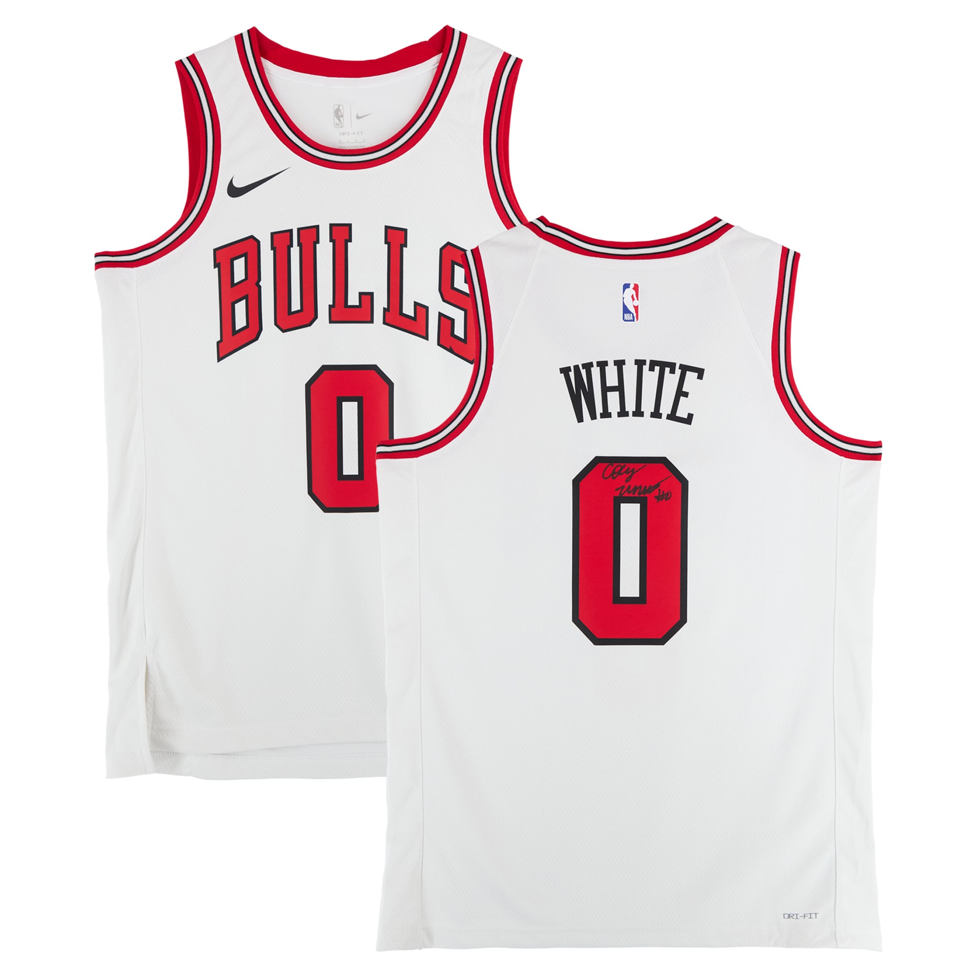 Coby White Chicago Bulls Autographed Fanatics Authentic White Nike 