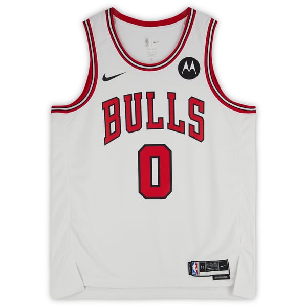 Coby White Chicago Bulls Autographed Fanatics Authentic White Nike 
