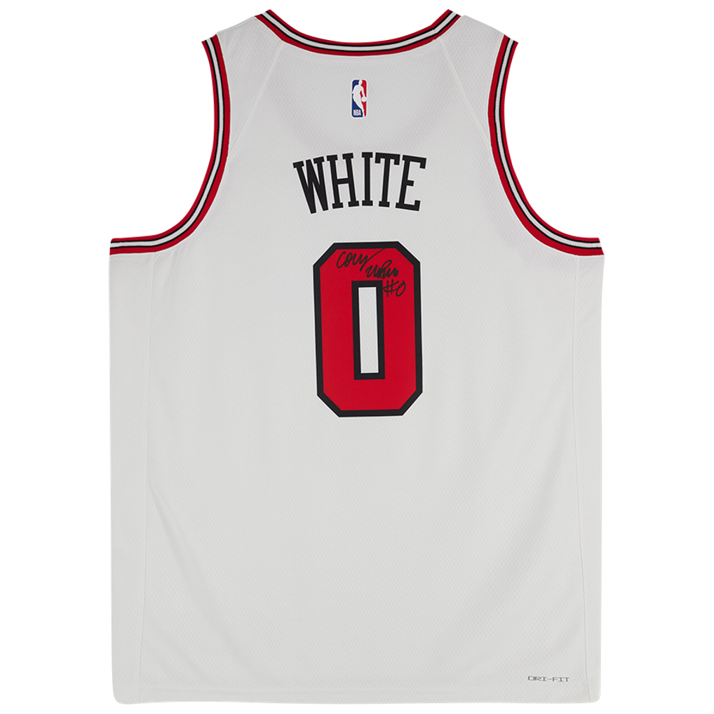 Coby White Chicago Bulls Autographed Fanatics Authentic White Nike 