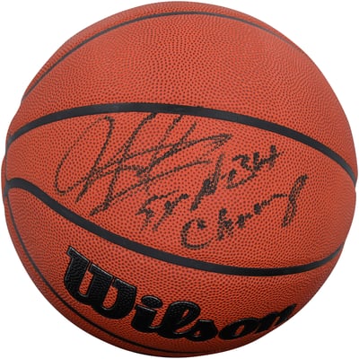 Dennis Rodman Chicago Bulls Autographed Fanatics Authentic Wilson Authentic Series Indoor/Outdoor Basketball with "5X Champ" Inscription