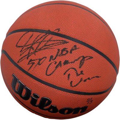 Dennis Rodman Chicago Bulls Autographed Fanatics Authentic Wilson Authentic Series Indoor/Outdoor Basketball with Multiple Inscriptions - Limited Edition #5/5
