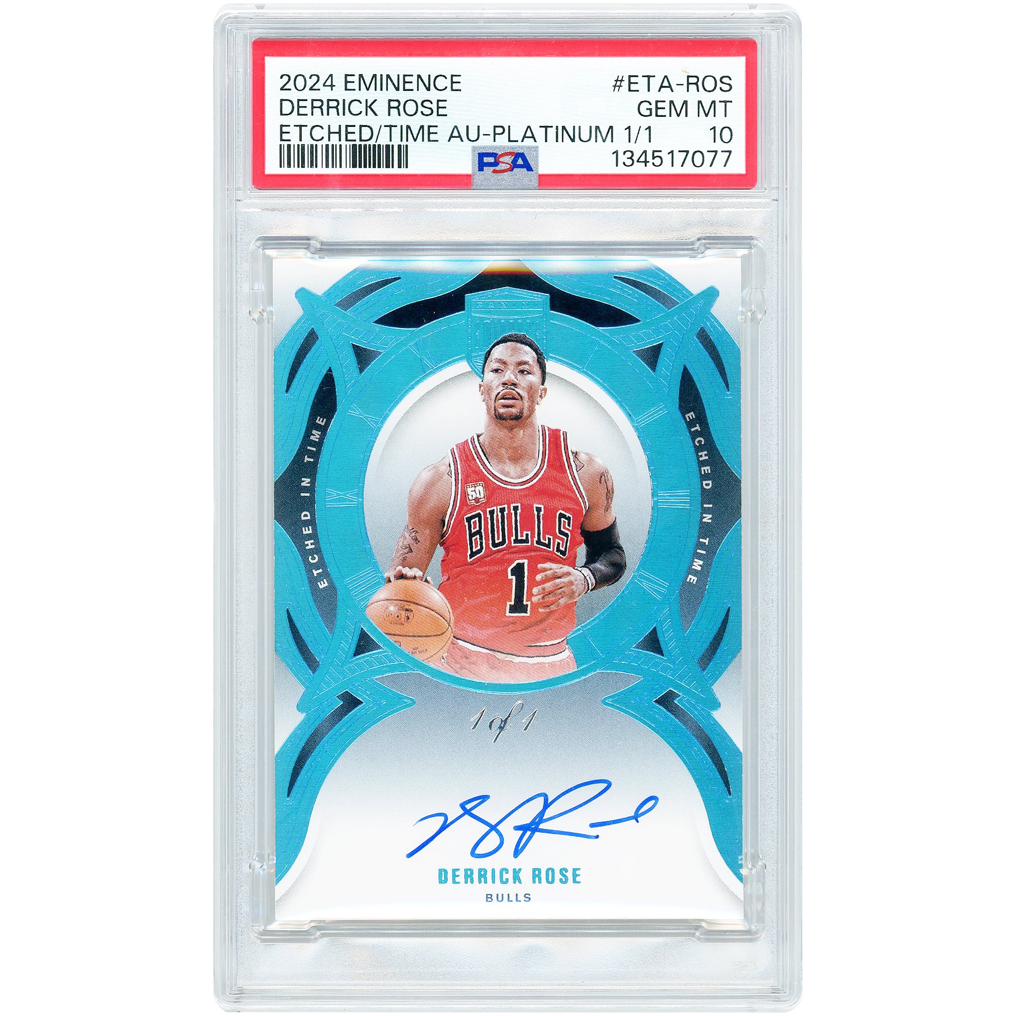 Derrick Rose Chicago Bulls Autographed 2024-25 Panini Eminence 