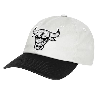  Chicago Bulls Outerstuff Girls Youth Rhinestone Dad Cap Adjustable Hat - White