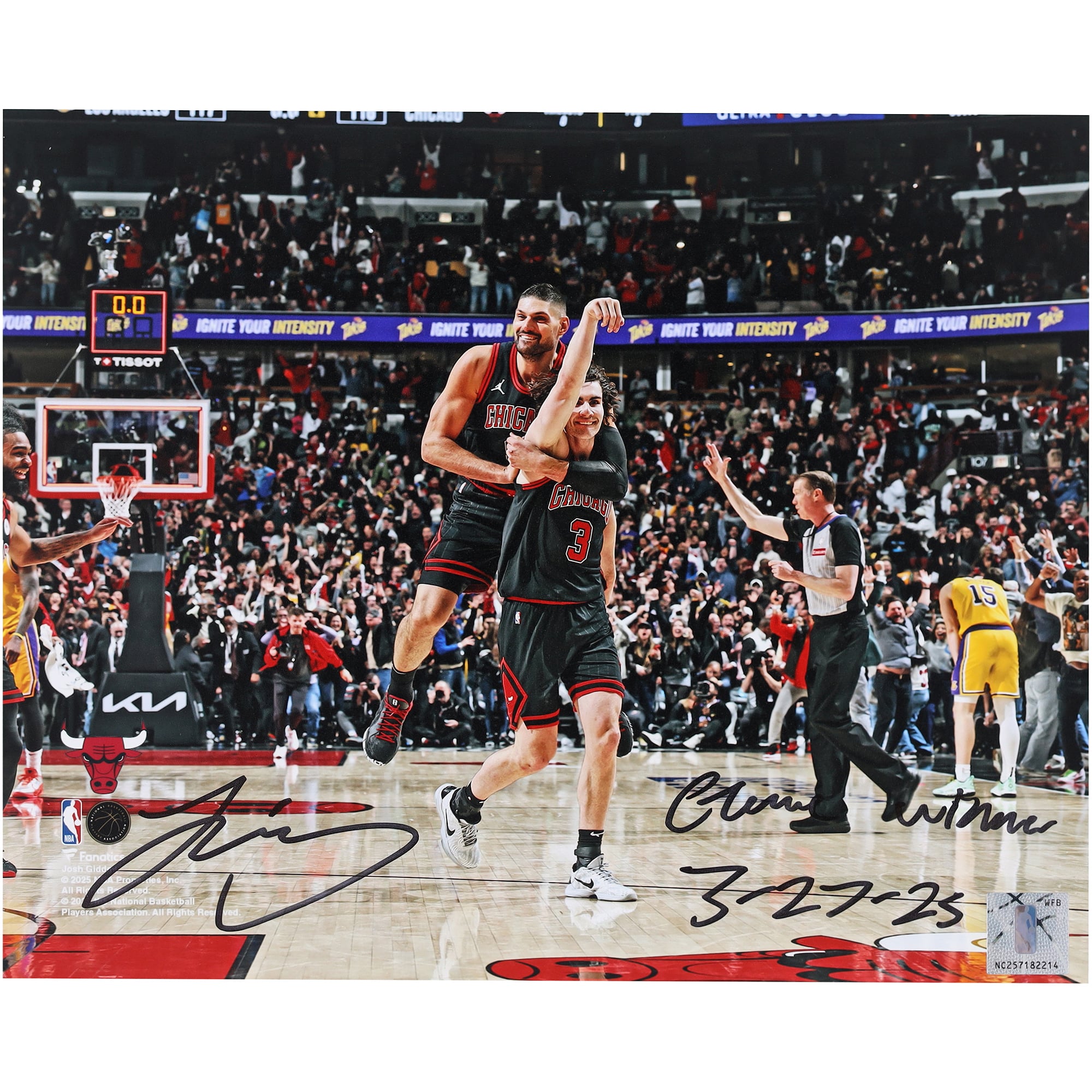 Josh Giddey Chicago Bulls Autographed Fanatics Authentic 8