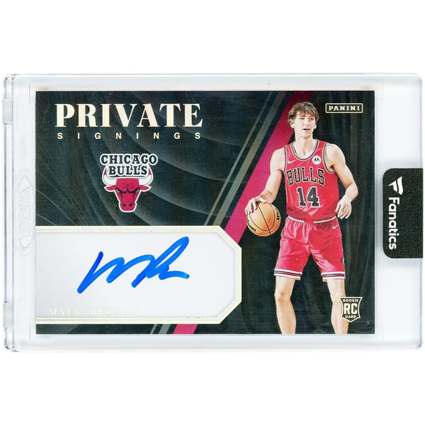 Matas Buzelis Chicago Bulls Autographed 2024 Panini Private 