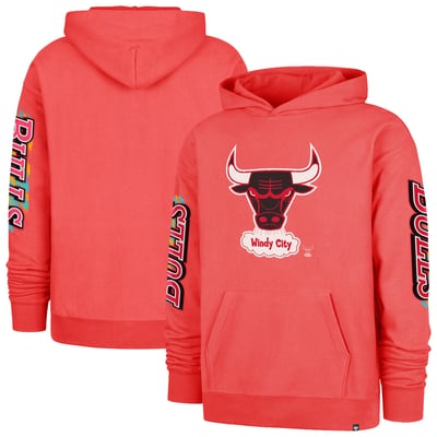  Chicago Bulls '47 City Paint Duo Foundation Hoodie - Red