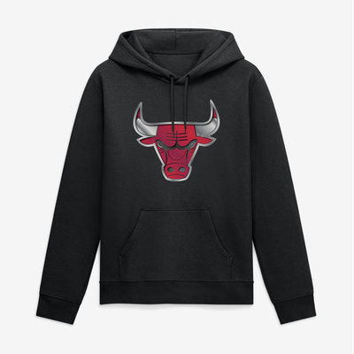 Chicago Bulls Big & Tall Forged Mascot Hoodie - Black