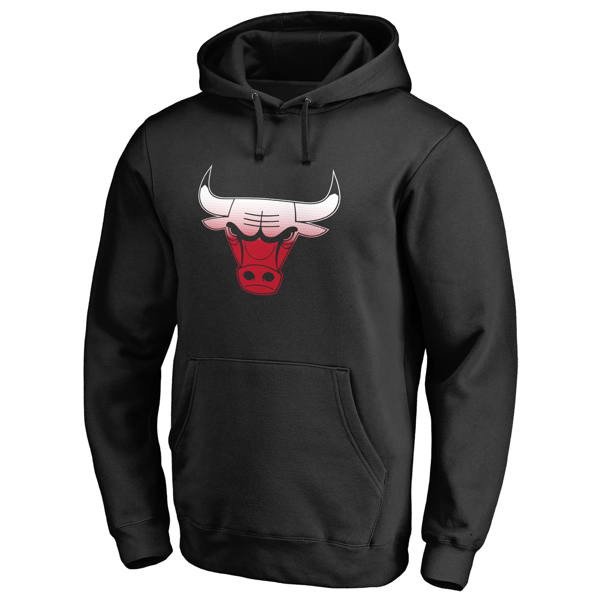 Men's Chicago Bulls Black Gradient Logo Pullover Hoodie