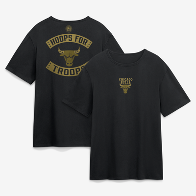 Chicago Bulls Hoops For Troops T-Shirt - Black