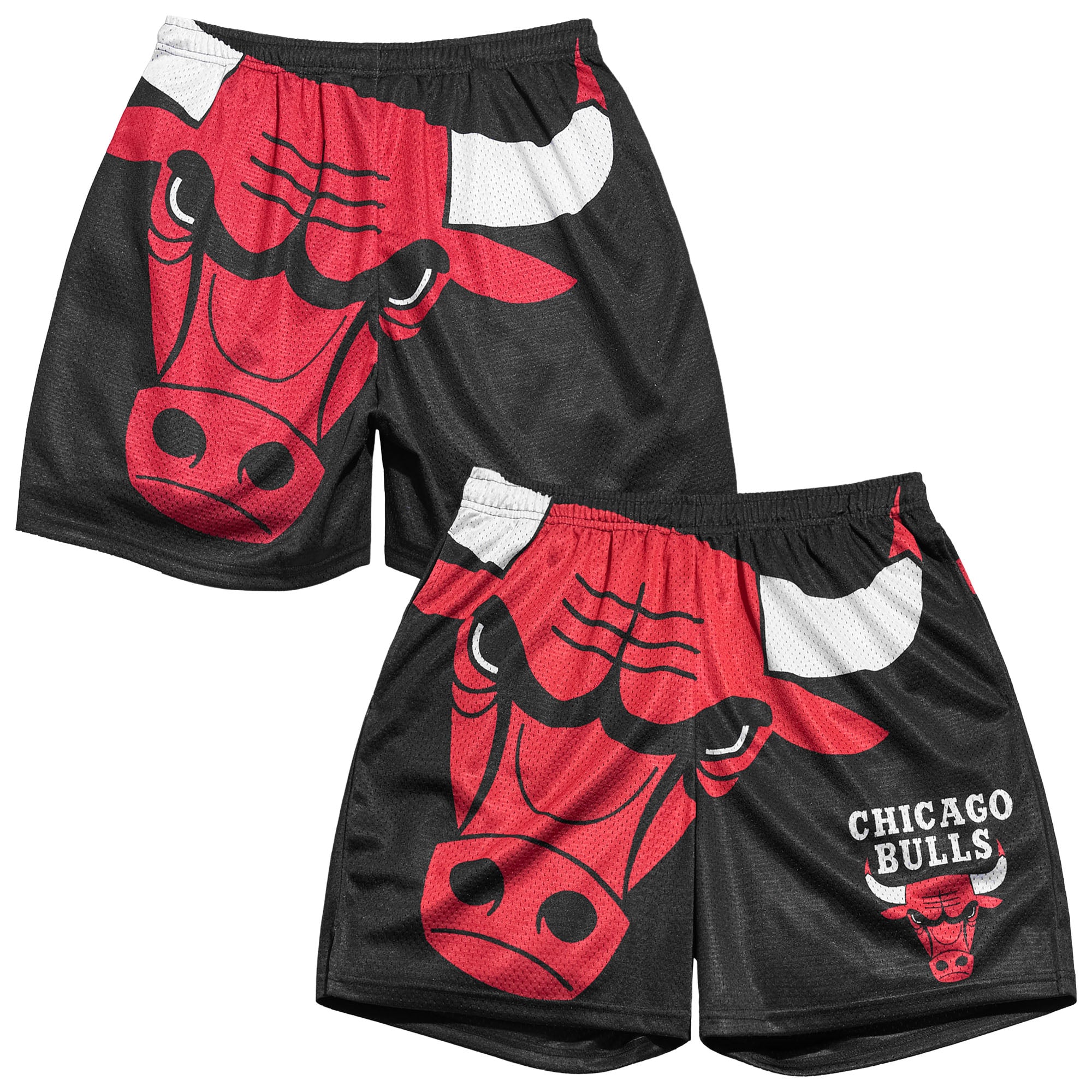 Chicago Bulls Chalk Line Big Logo Retro Shorts - Black