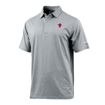 Chicago Bulls Columbia Striped Tempo Swing Polo - Black
