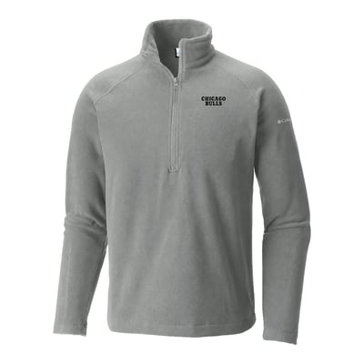 Chicago Bulls Columbia Everest Ridge Raglan Half-Zip Fleece Pullover - Gray