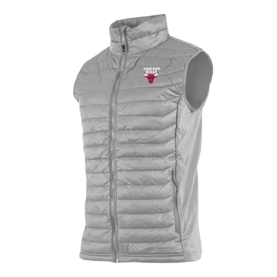 Chicago Bulls Columbia Powder Pass Hybrid Full-Zip Vest - Gray