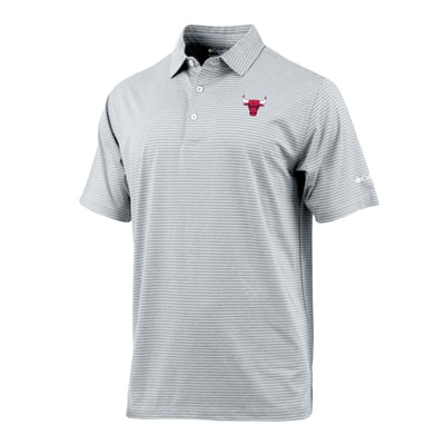 Chicago Bulls Columbia Striped Tempo Swing Polo - Gray