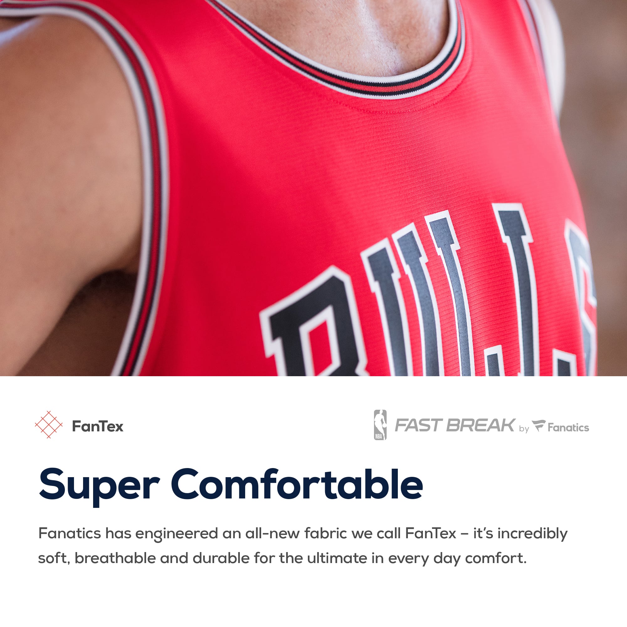 Men's Chicago Bulls Coby White Fanatics Red Replica Fast Break