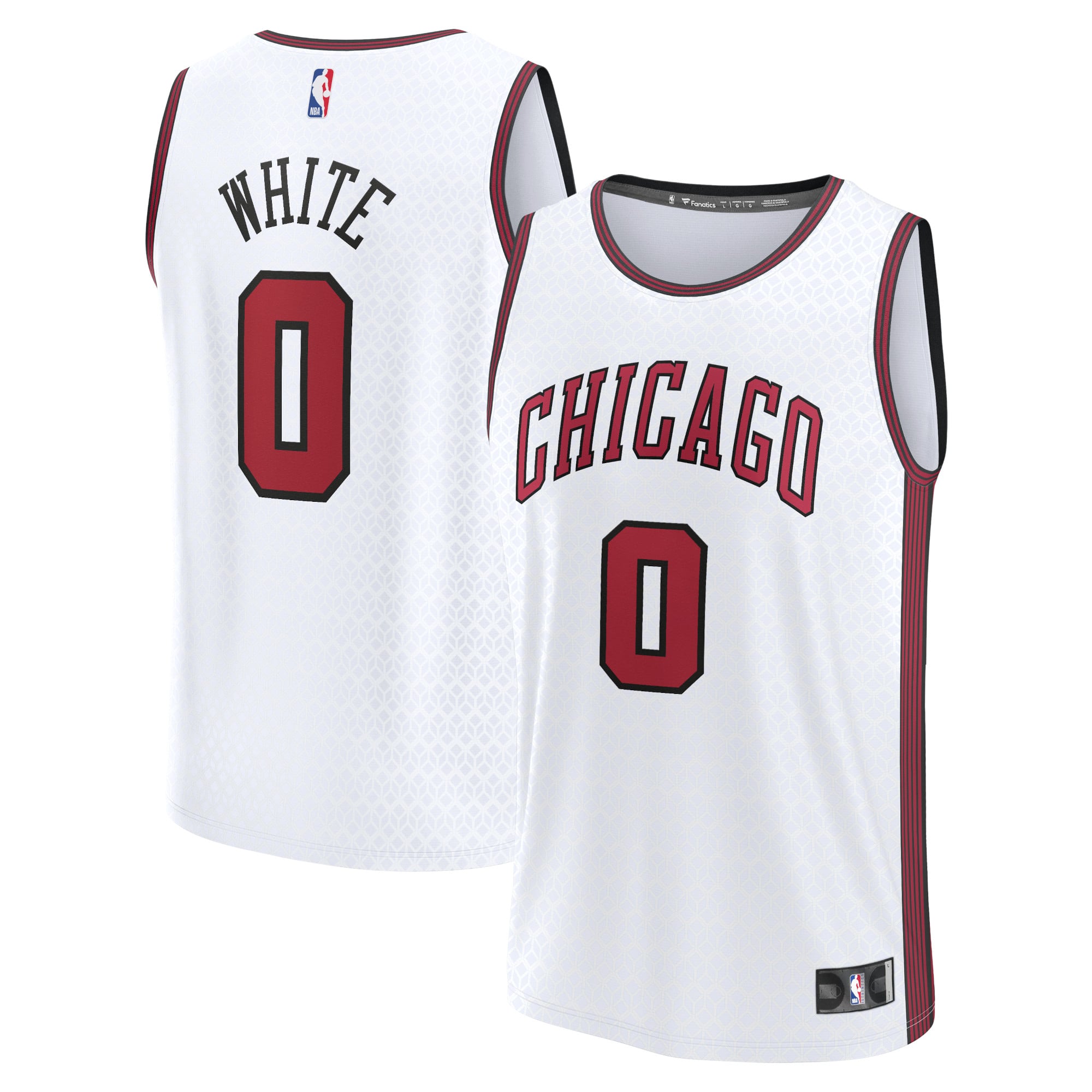 Men's Chicago Bulls Coby White Fanatics White Fastbreak Jersey