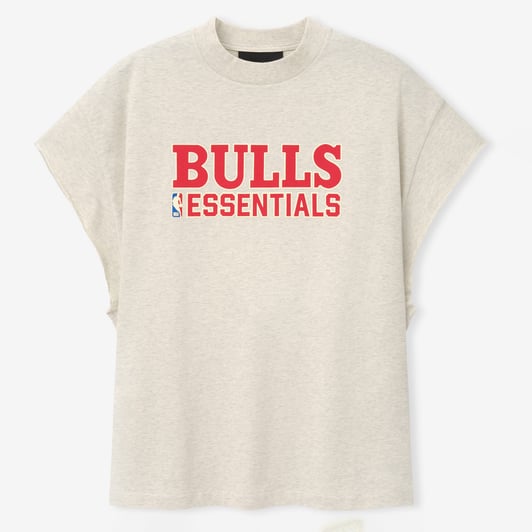 Chicago Bulls Fear of God Cut-Off Muscle T-Shirt - Cream