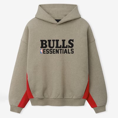 Chicago Bulls Fear of God 90s Relaxed Hoodie - Heather Gray