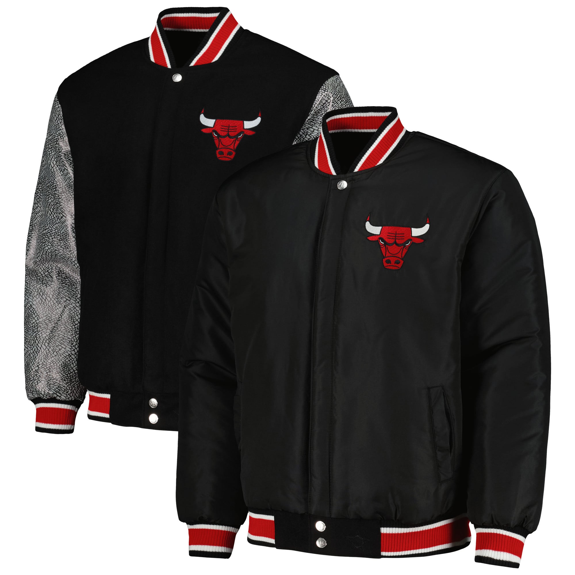 NBA JH Design シカゴ ブルズ リバーシブル スタジャン 7h9Jf 