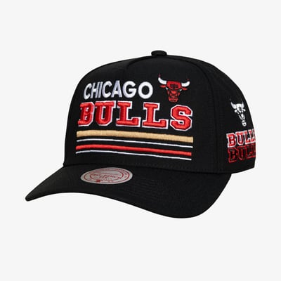  Chicago Bulls Mitchell & Ness Triple Check Pro Snapback Hat - Black