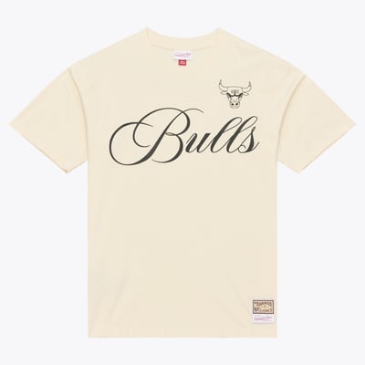  Chicago Bulls Mitchell & Ness Hardwood Classics Cookies & Cream T-Shirt - Cream