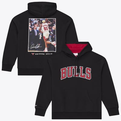 Dennis Rodman Chicago Bulls Mitchell & Ness Player Fleece Hoodie - Black