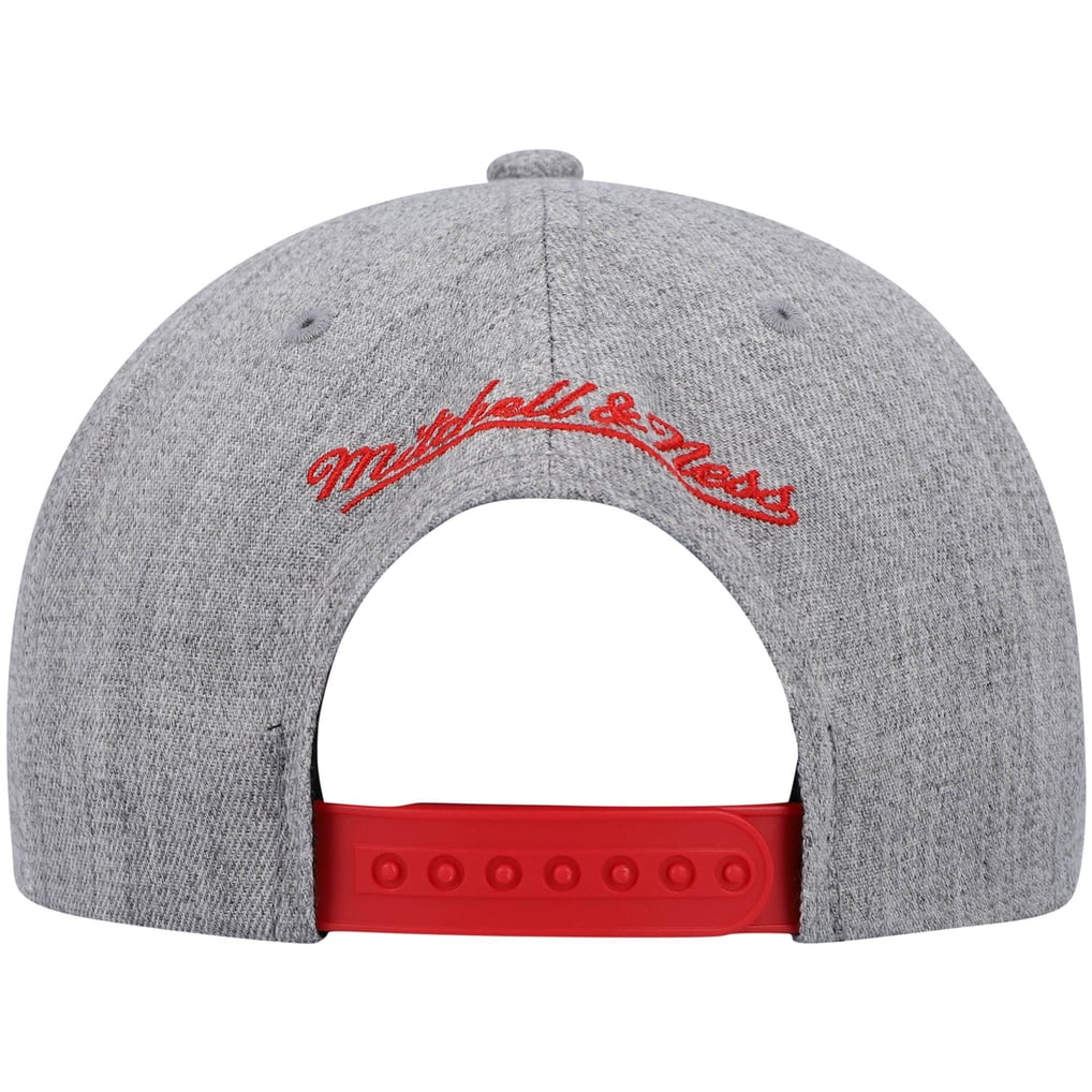 Chicago Bulls Mitchell & Ness Hardwood Classics Team 2.0 Snapback Hat - Heathered Gray