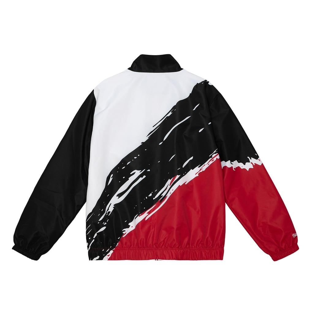 Men's Chicago Bulls Mitchell & Ness White Paintbrush Full-Zip ...