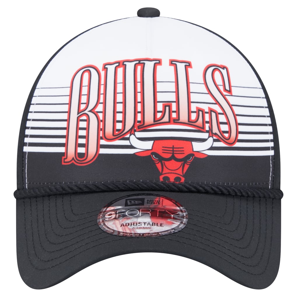 Gradint Frame Men's Chicago Bulls New Era Black Throwback Gradient A-Frame 9FORTY ...