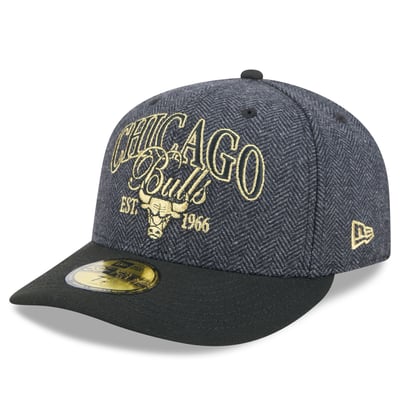 Chicago Bulls New Era Faux Wool 59FIFTY Fitted Hat - Charcoal/Black